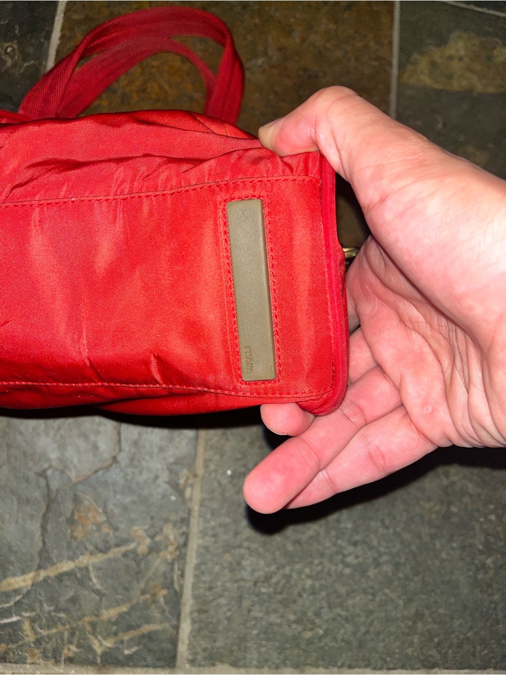 Prada Red Nylon Top Handle Bag - Picture 8 of 12